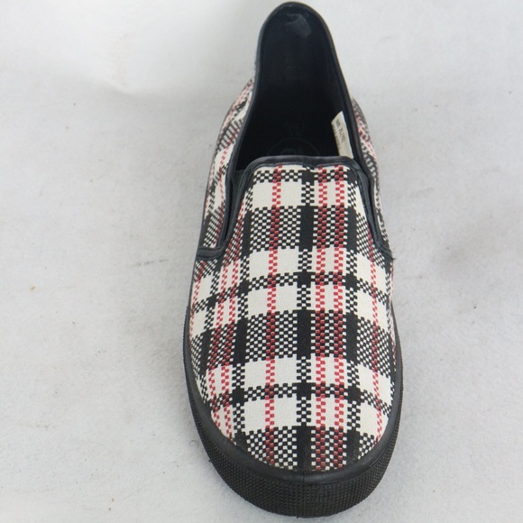 RUE21 ETC PAIR of Plaid Print Canvas Slip On Shoes Sz 10 US Women - Picture 7 of 8